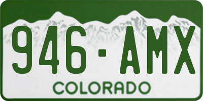 CO license plate 946AMX