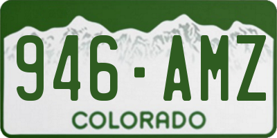 CO license plate 946AMZ