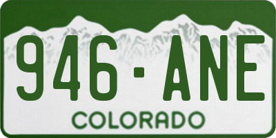 CO license plate 946ANE