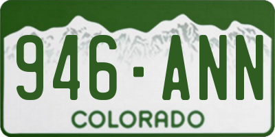 CO license plate 946ANN