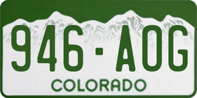 CO license plate 946AOG