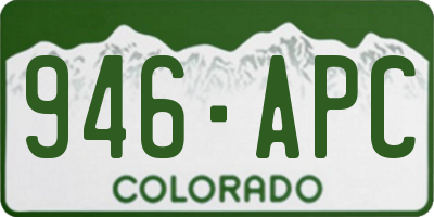 CO license plate 946APC