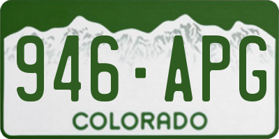CO license plate 946APG