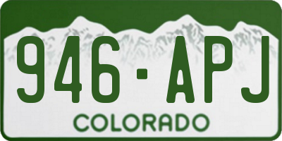 CO license plate 946APJ