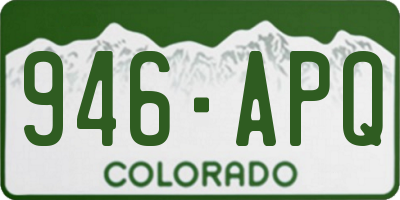 CO license plate 946APQ