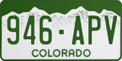 CO license plate 946APV