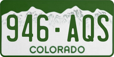 CO license plate 946AQS