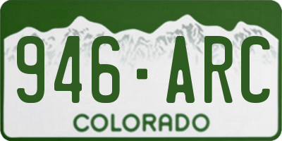 CO license plate 946ARC