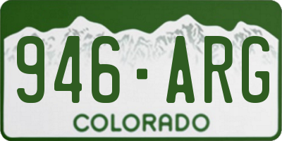 CO license plate 946ARG