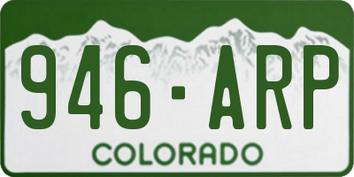 CO license plate 946ARP