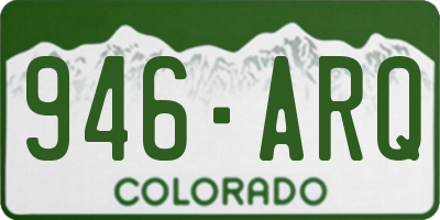 CO license plate 946ARQ