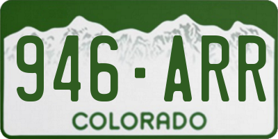 CO license plate 946ARR
