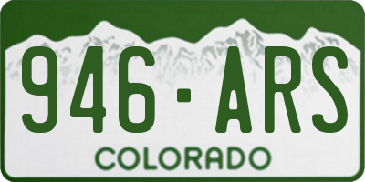 CO license plate 946ARS