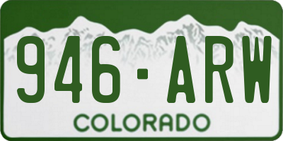 CO license plate 946ARW