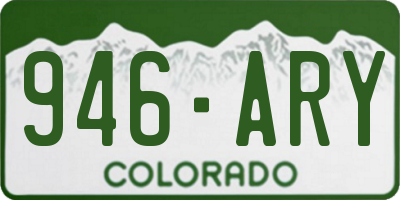 CO license plate 946ARY