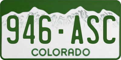 CO license plate 946ASC