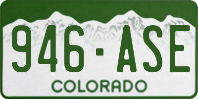 CO license plate 946ASE