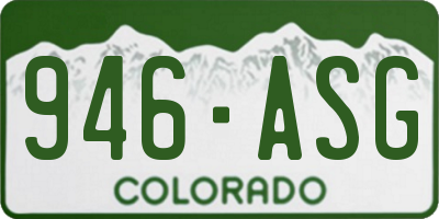 CO license plate 946ASG