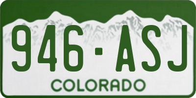 CO license plate 946ASJ