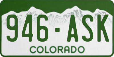 CO license plate 946ASK