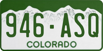 CO license plate 946ASQ