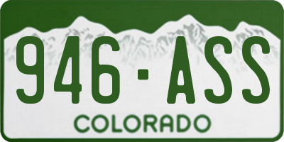 CO license plate 946ASS