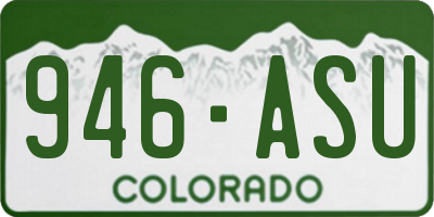 CO license plate 946ASU