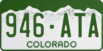 CO license plate 946ATA