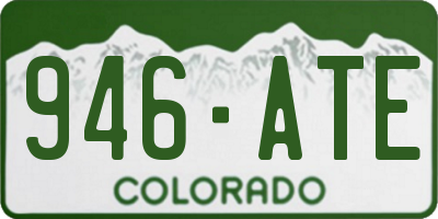 CO license plate 946ATE