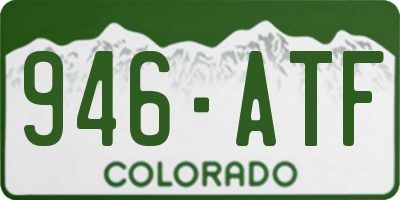 CO license plate 946ATF