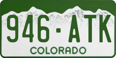 CO license plate 946ATK