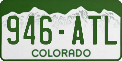 CO license plate 946ATL
