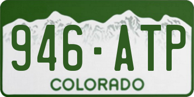CO license plate 946ATP