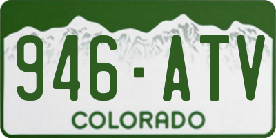 CO license plate 946ATV