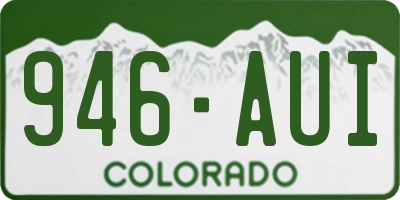 CO license plate 946AUI