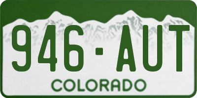 CO license plate 946AUT