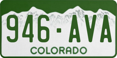 CO license plate 946AVA