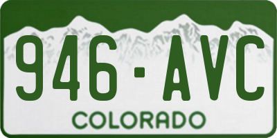 CO license plate 946AVC