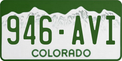 CO license plate 946AVI