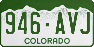 CO license plate 946AVJ