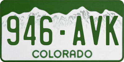 CO license plate 946AVK