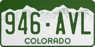 CO license plate 946AVL