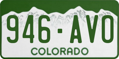 CO license plate 946AVO