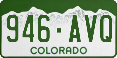 CO license plate 946AVQ