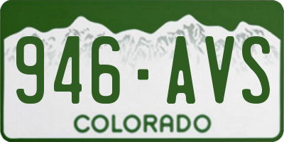 CO license plate 946AVS