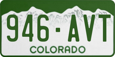 CO license plate 946AVT