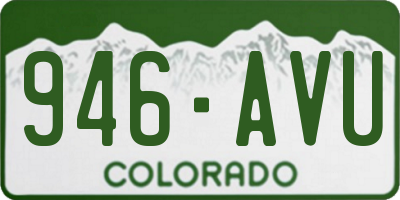 CO license plate 946AVU