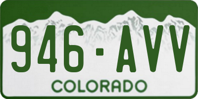 CO license plate 946AVV