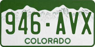 CO license plate 946AVX