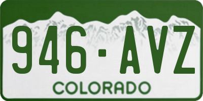 CO license plate 946AVZ
